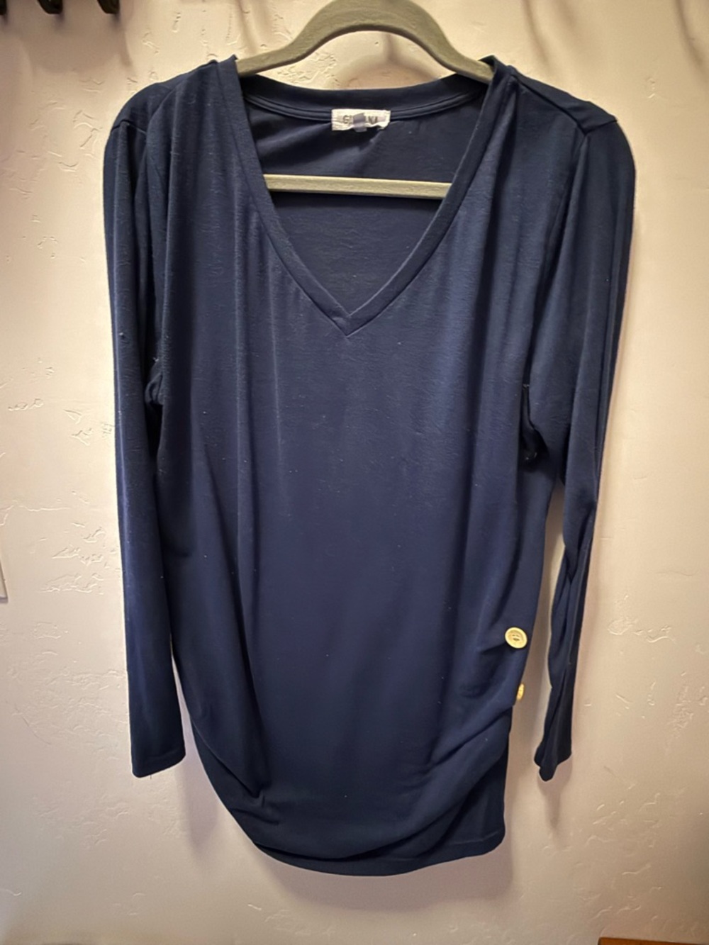 Hi kana maternity long sleeve Top - Navy